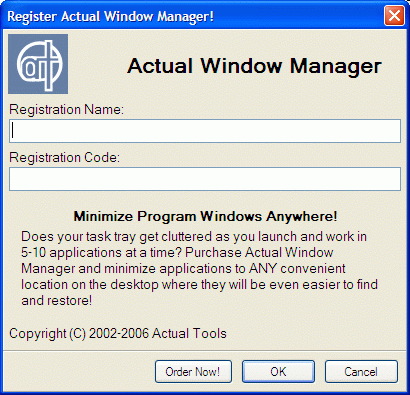 Registration Dialog